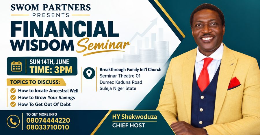 Financial Wisdom Seminar flier, presented by SWOM Partners